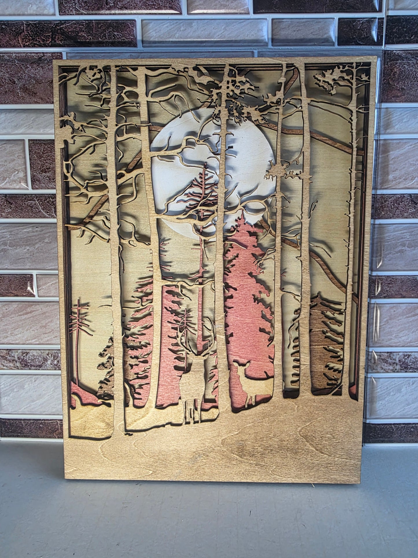 Deer in the trees.